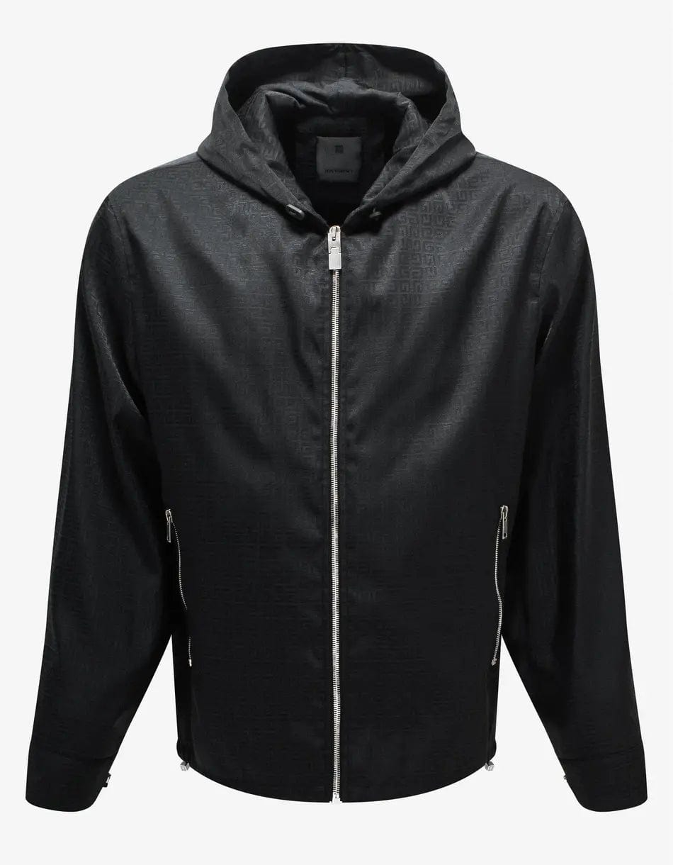 Givenchy Black 4G Logo Jacquard Windbreaker