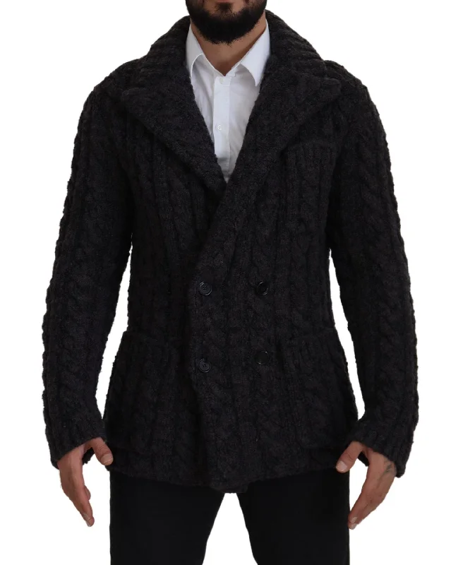 Dolce & Gabbana Elegant Double-Breasted Wool-Cashmere Men's Coat