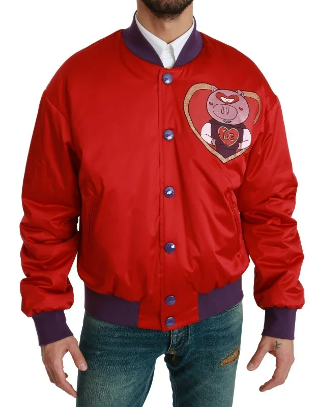 Dolce & Gabbana Vibrant  Bomber Jacket with multi Men's Motif