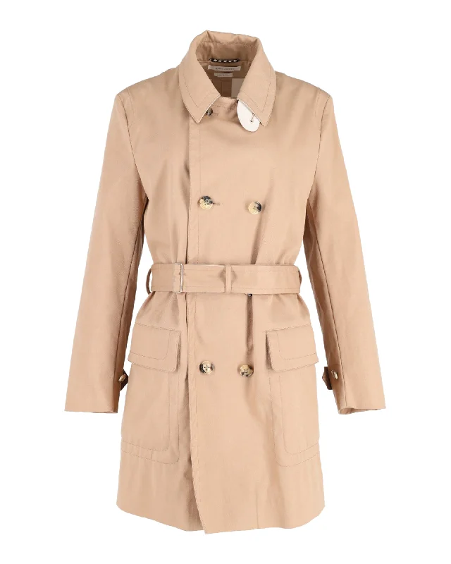 Marc Jacobs Double-Breasted Trench Coat in Beige Cotton