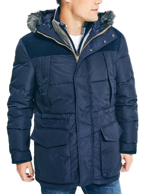 Mens Winter Lightweight Parka Coat