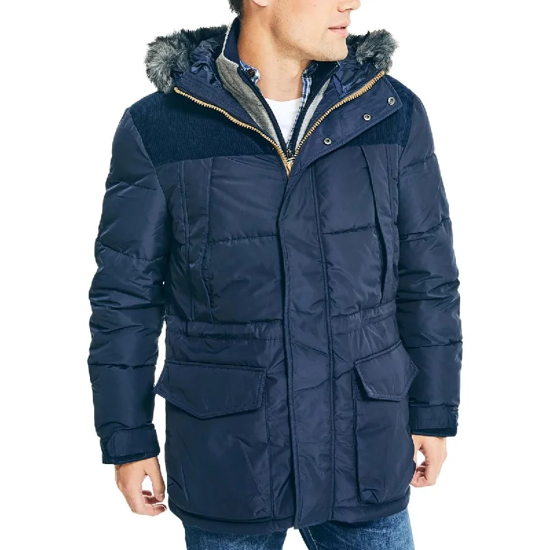 Nautica Mens Winter Lightweight Parka Coat