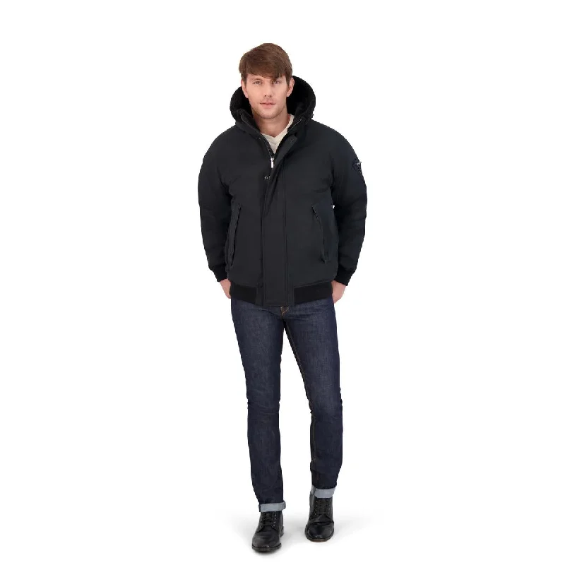 Sean John Bomber Jacket Men with Sherpa Lined Hooded Heavyweight Insulated Coat