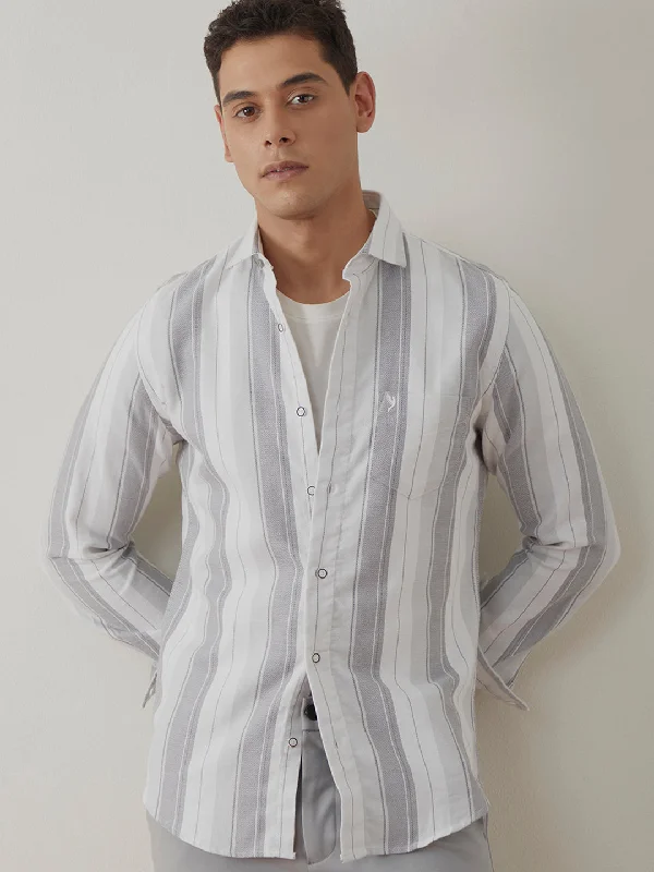 Light Grey Striped Shirt