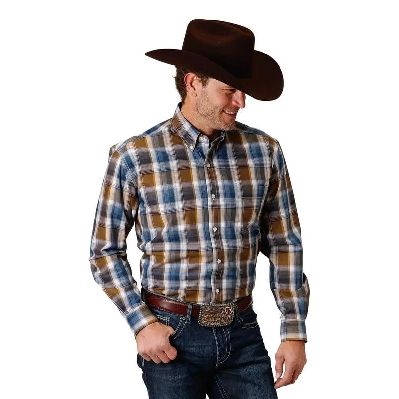 Roper Western Shirt Mens L/S Amarillo Brown 03-001-0379-7021 BR