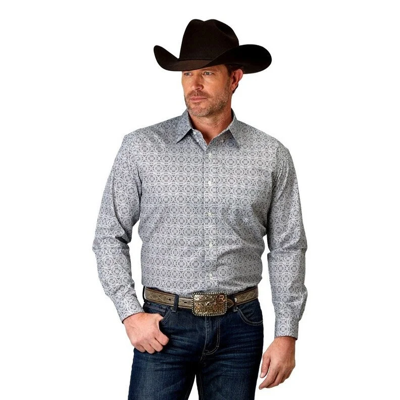 Roper Western Shirt Mens L/S Silver Medallion 03-001-0326-2026 GY