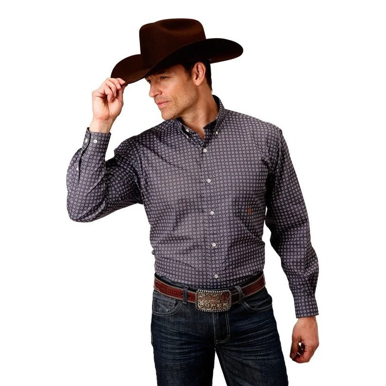 Roper Western Shirt Men's Long Sleeve Collar Gray 03-001-0326-6003 GY