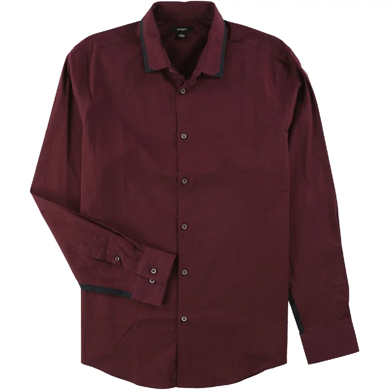 Alfani Mens Contrast Button Up Shirt