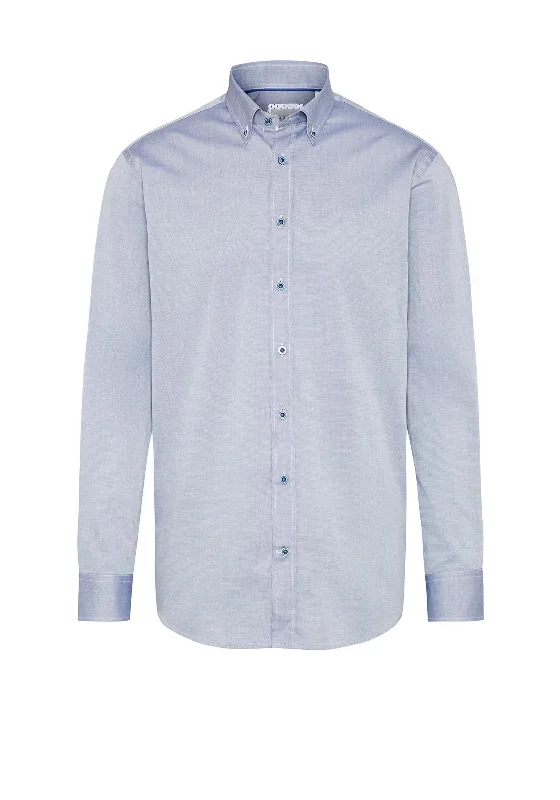 Bugatti Long Sleeve Button-Up Shirt, Dark Blue