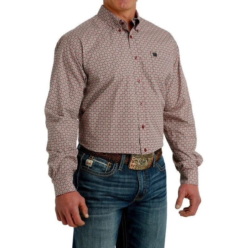 Cinch Western Shirt Mens Long Sleeve Print Button Front MTW1105713