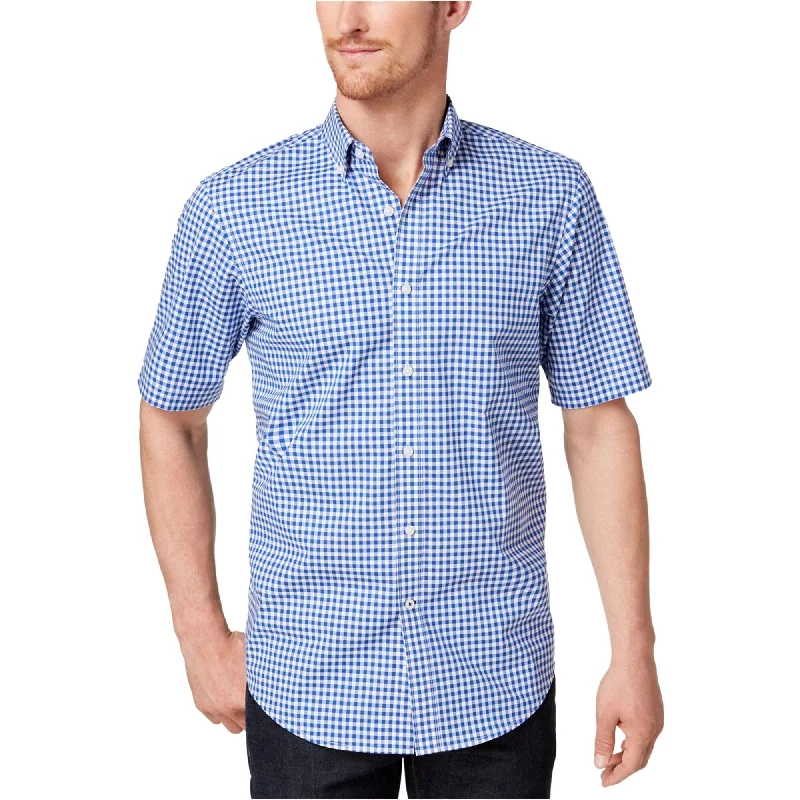 Club Room Mens Winston Button Up Shirt, Blue, Small