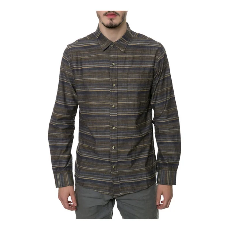 Ezekiel Mens The Rafferty LS Button Up Shirt, Grey, Small