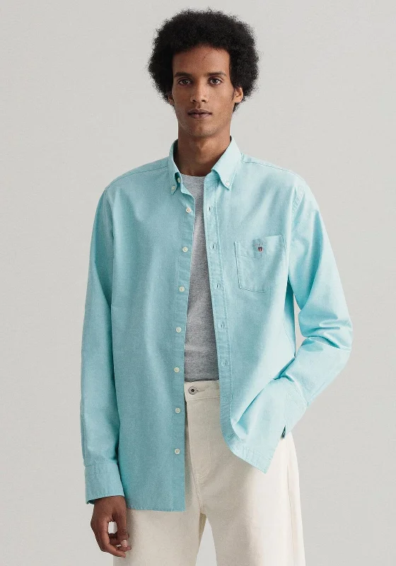 Gant Regular Fit Oxford Shirt, Aqua Green