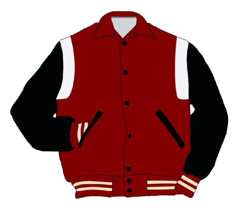 Holloway 226160 Wool Varsity Jacket w/ Leather Sleeves & Inserts