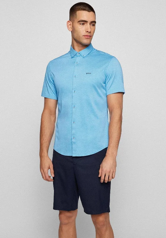 Hugo Boss Biadia Short Sleeve Shirt, Light Blue