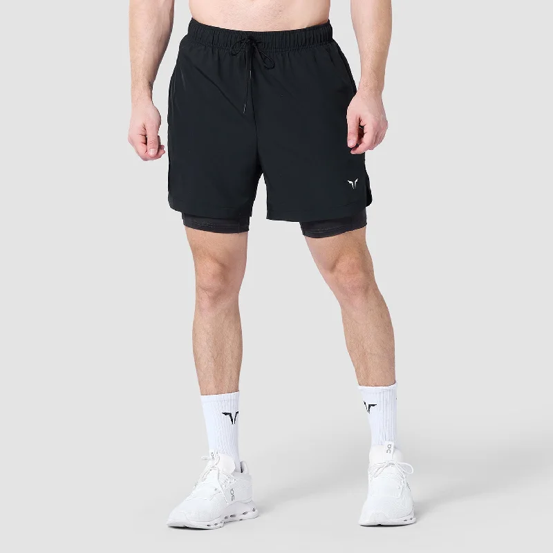 Limitless 2-In-1 7" Shorts - Black Dot Camo