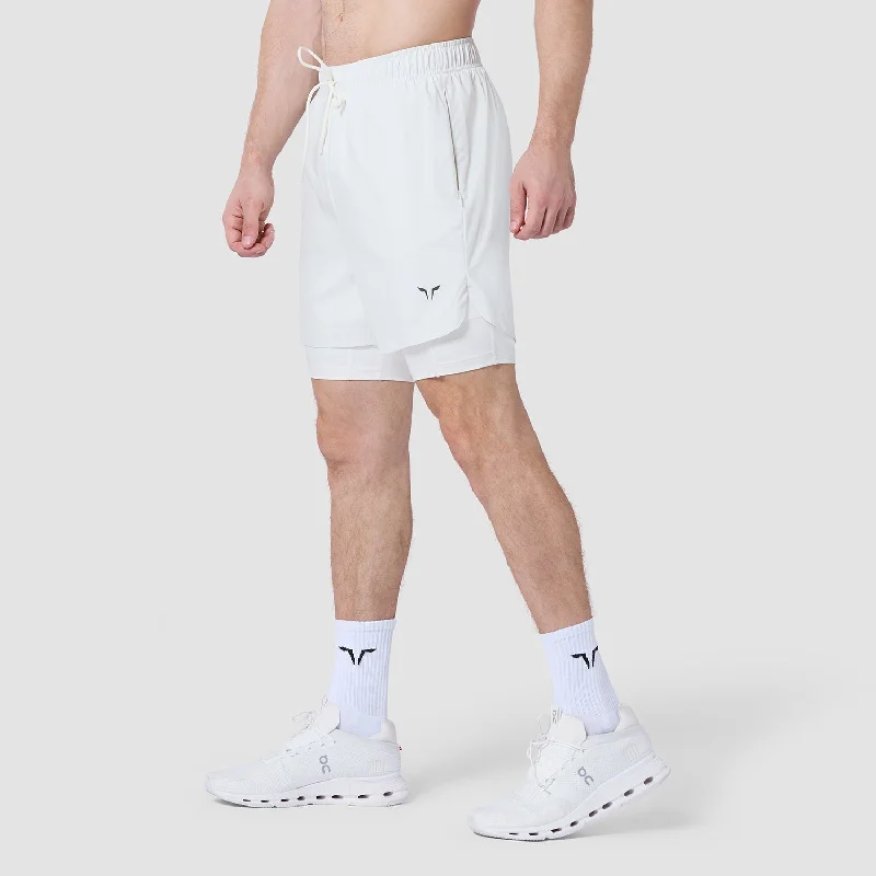 Limitless 2-In-1 7" Shorts - Pearl White