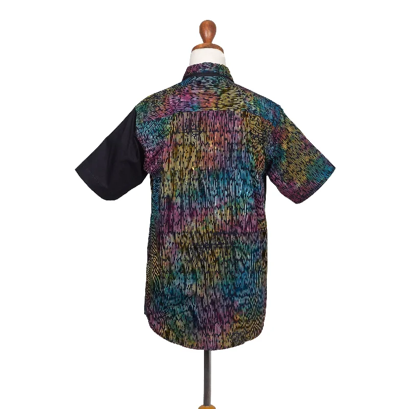 Novica Handmade Colorful Bridge Mens Cotton Batik Shirt