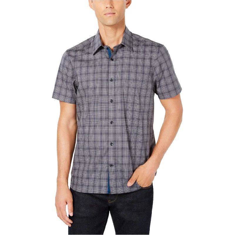 Ryan Seacrest Mens Plaid Button Up Shirt