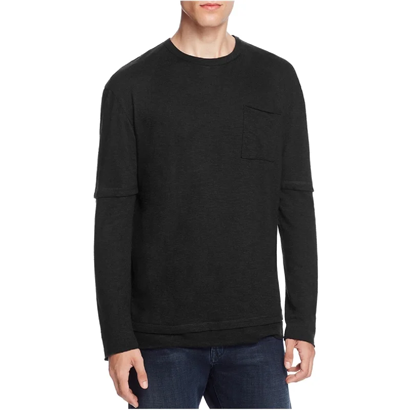 Twenty Tees Mens Knit Basic T-Shirt, Black, X-Large