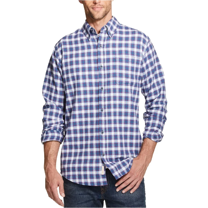 Weatherproof Mens Plaid Button Up Shirt