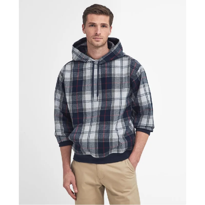 Barbour Brough Tartan Hoodie MOL0651TN27 Blue Granite Tartan