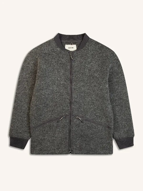 Dreghorn Fleece In Grey Italian Wool