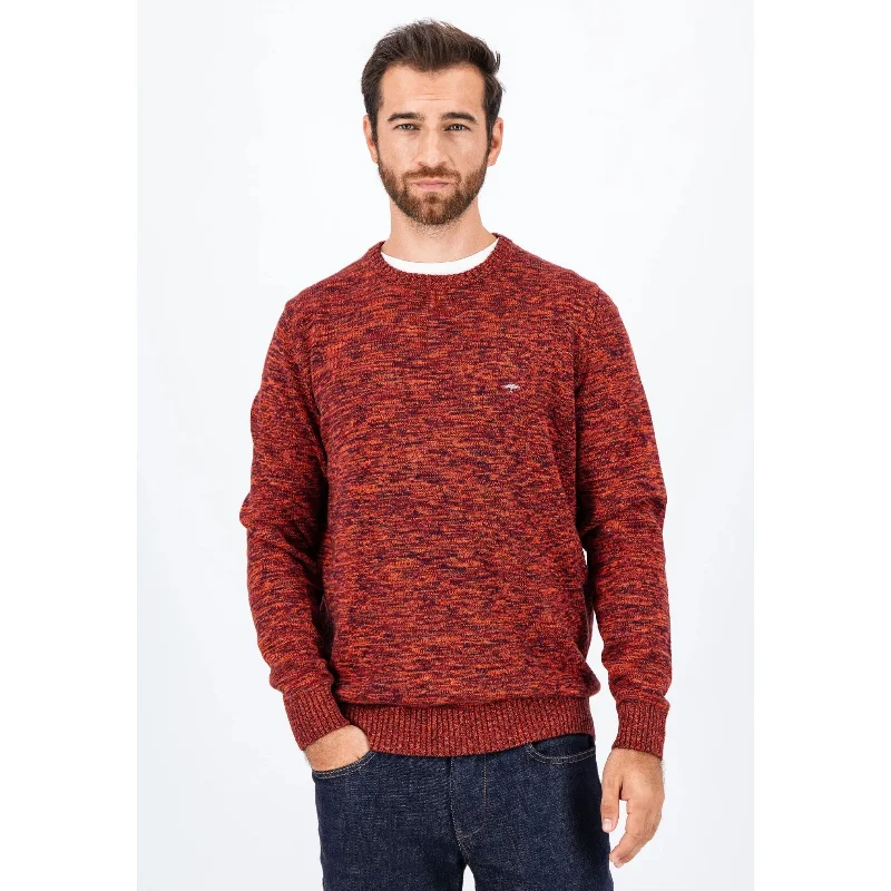 Fynch-Hatton Cotton Crew Jumper 1408-237 Ruby Red