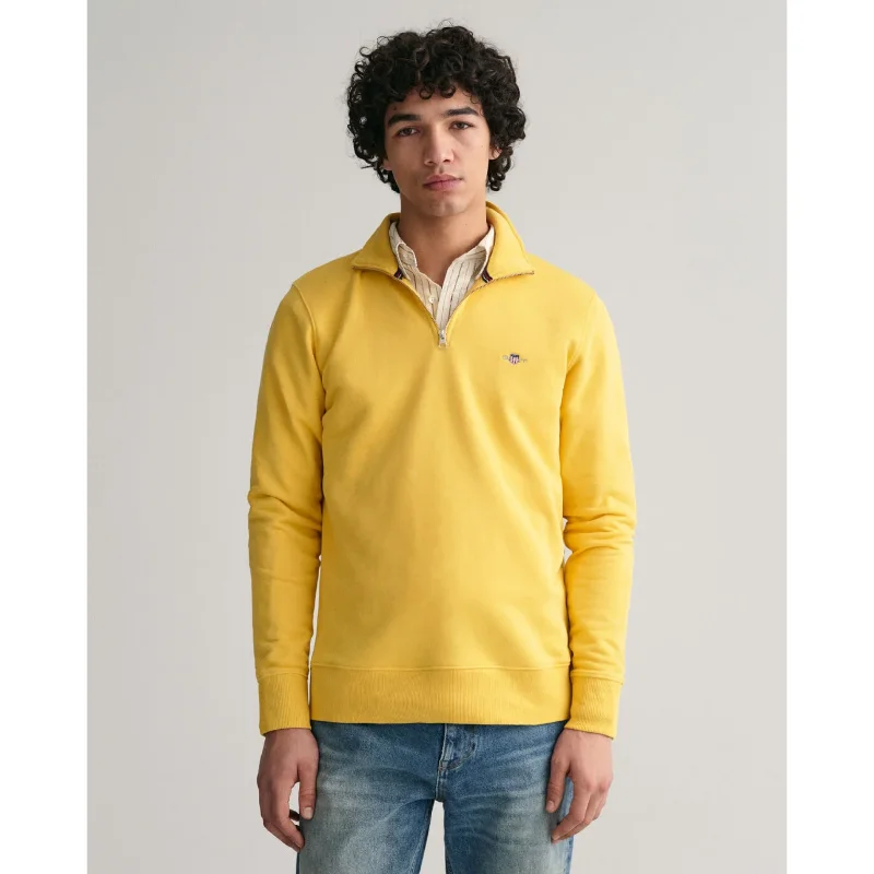 GANT Shield Half-Zip Sweatshirt Parchment Yellow 2008005