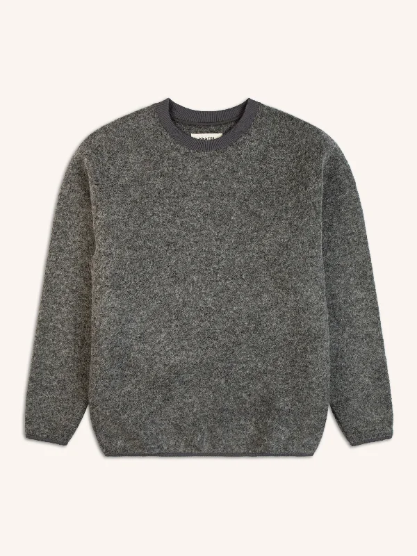 Junction Sweat in Grey Italian Wool