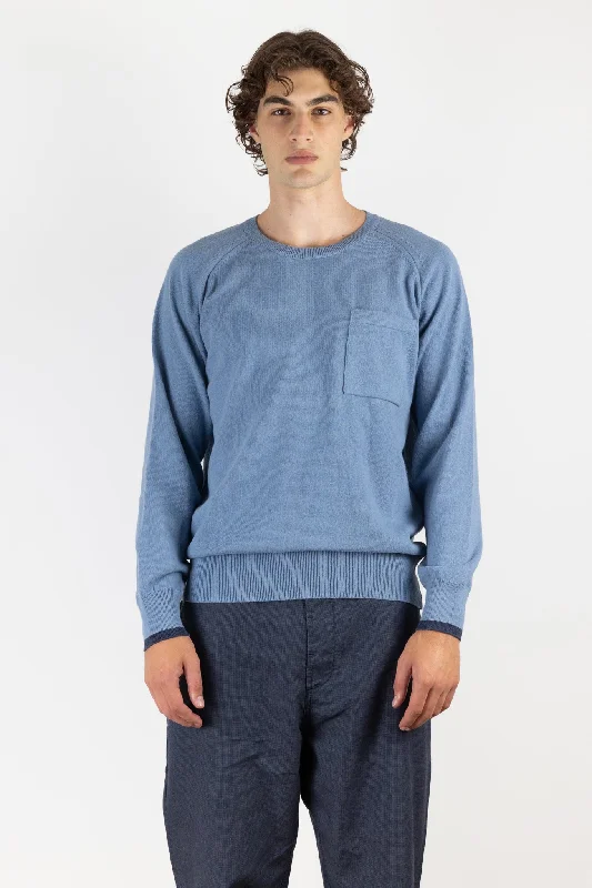 Loose Pocket Crew Knit