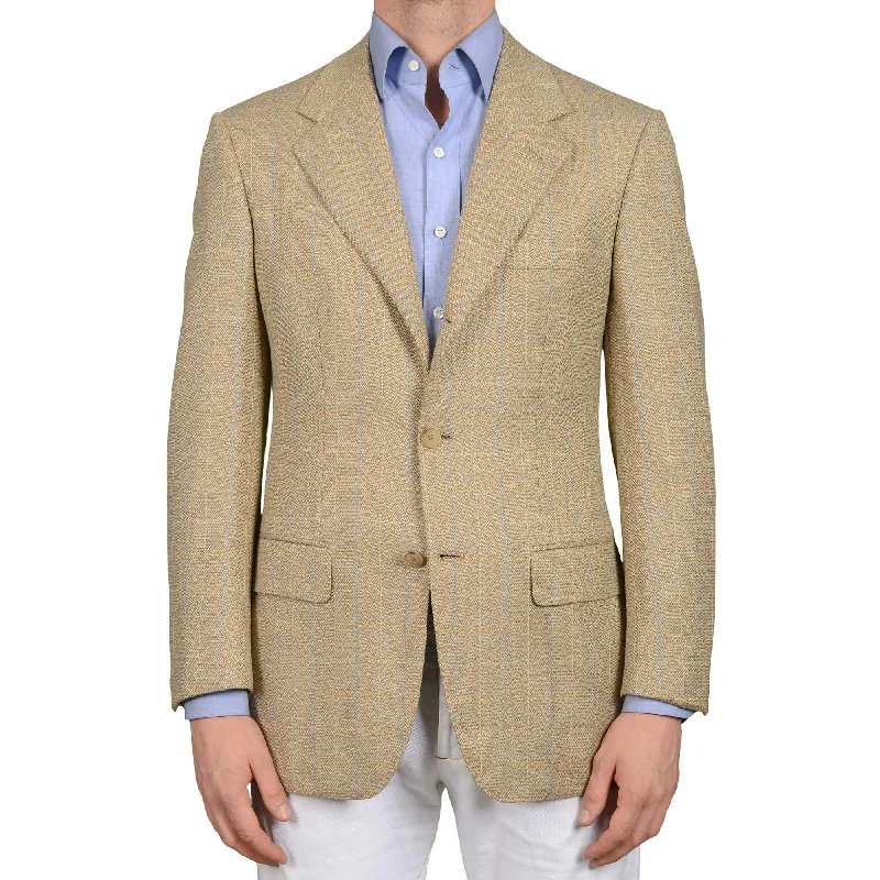 LOWNDES by D'Avenza Beige Cashmere-Wool Super 120's Jacket Sport Coat 50 NEW 40