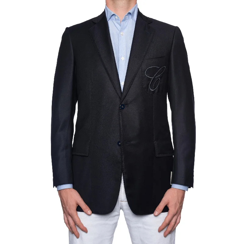 SARTORIA CASTANGIA Dark Blue Wool Super 150's Sport Coat Jacket EU 48 NEW US 38