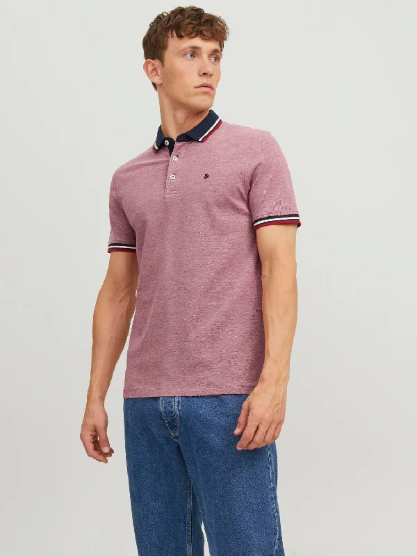 Tipped Polo in Rio Red