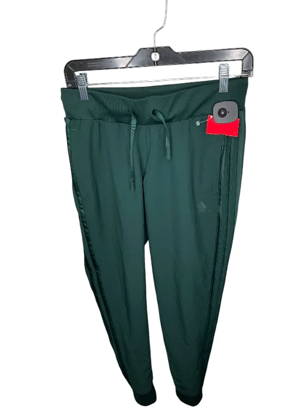 Athletic Pants By Adidas In Green, Size: S