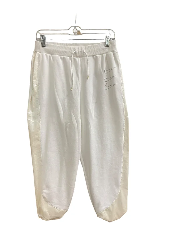 Athletic Pants By Nike Apparel In White, Size: S