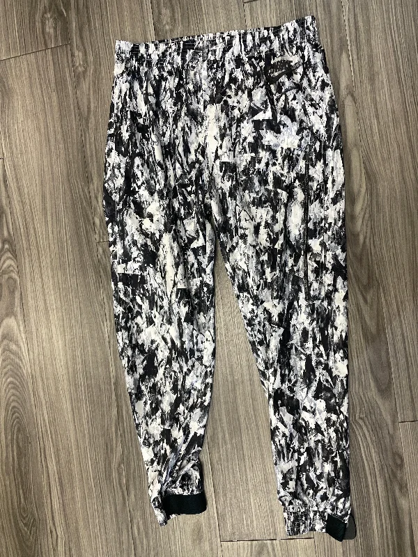 Athletic Pants By Nike In Black & White, Size: M