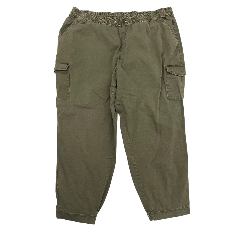 Pants Cargo & Utility By Cato In Green, Size:4X