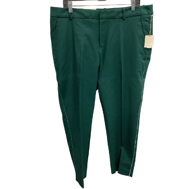 Pants Cropped By Andee Leeds In Green, Size: 16