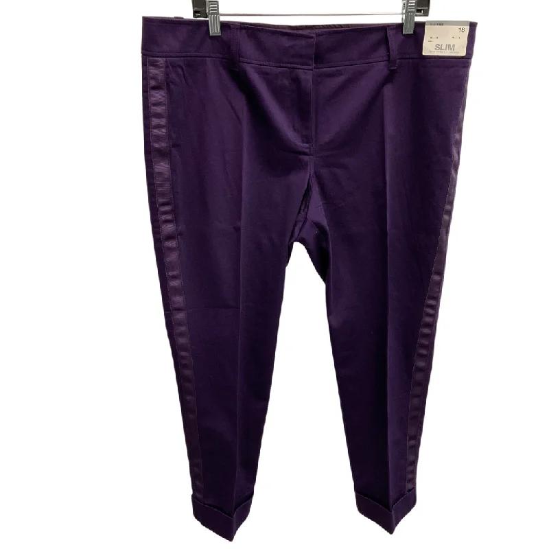 Pants Cropped By New York And Co In Purple, Size: 18