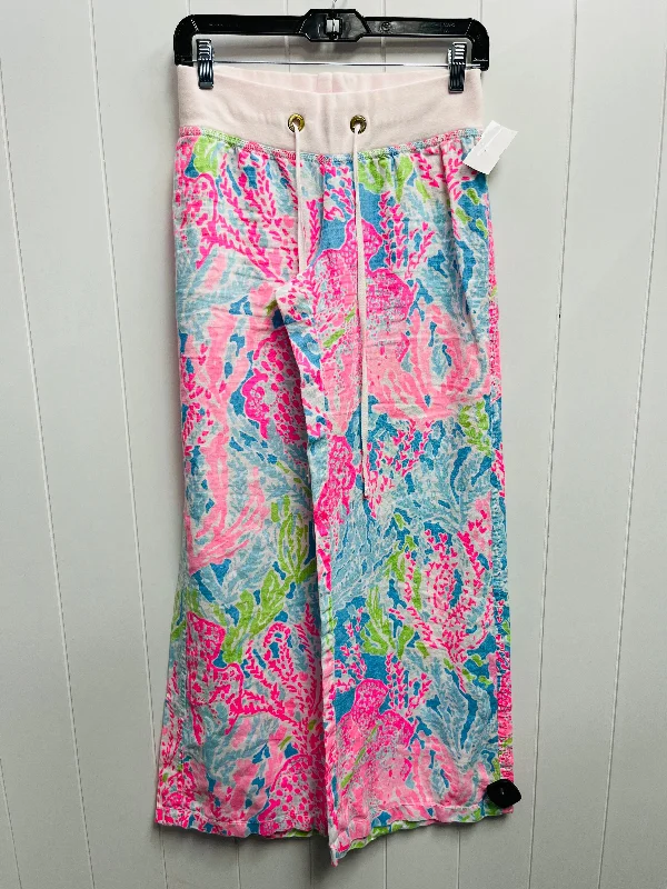 Pants Designer By Lilly Pulitzer In Blue & Pink, Size: Xs