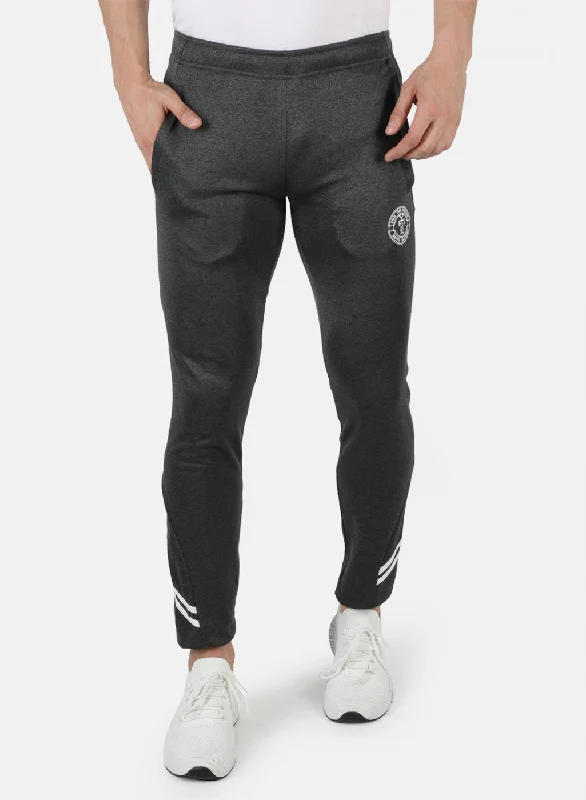 Men Grey Self Design Lower