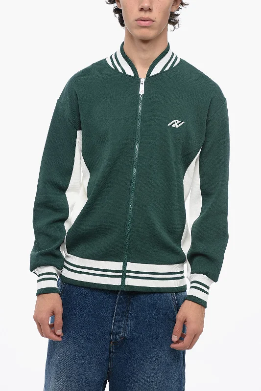 Autry Two-Tone Sweatshirt with Zip Closure