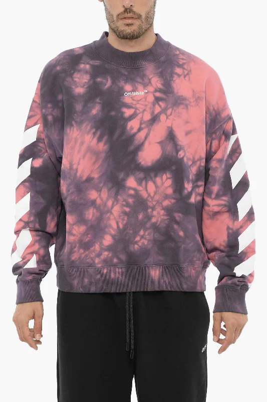 Off-White Tie-Dye Effect DIAG ARROW Crew-neck Sweatshirt