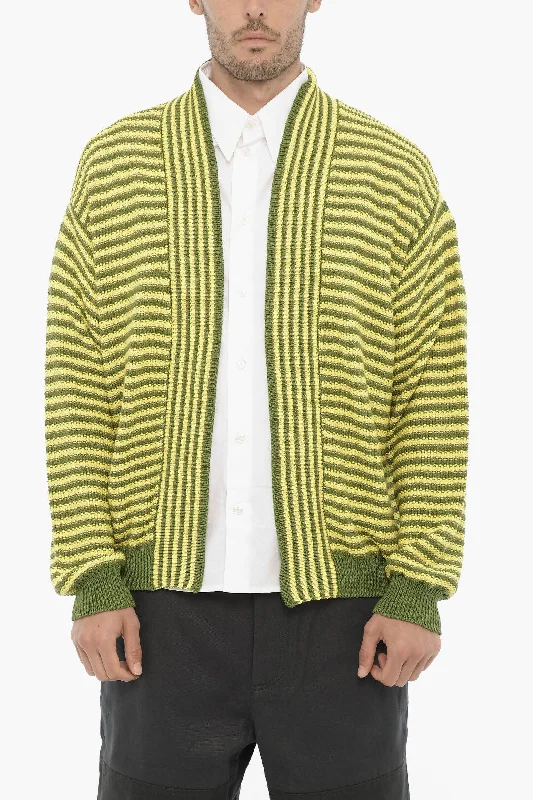 Roberto Collina Two-Tone Striped Cardigan