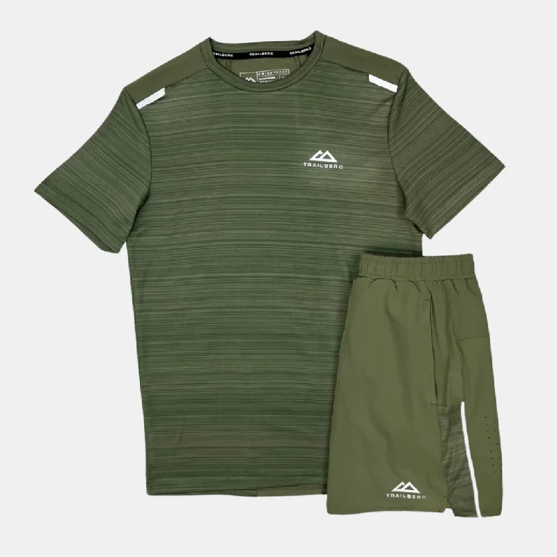 Trailberg Cloud T-Shirt / Shorts Set - Khaki