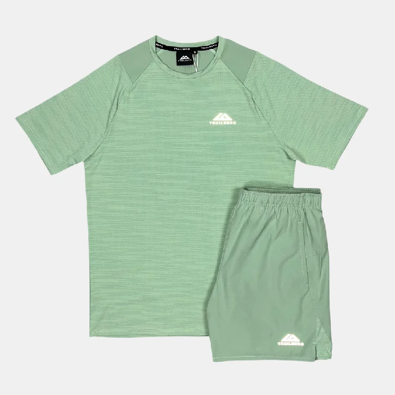 Trailberg Element T-Shirt / Shorts Set - Sage Green