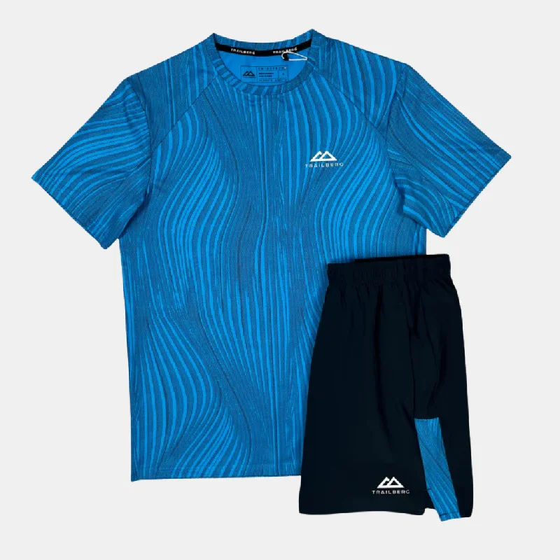 Trailberg Vertex T-Shirt / Shorts Set - Blue