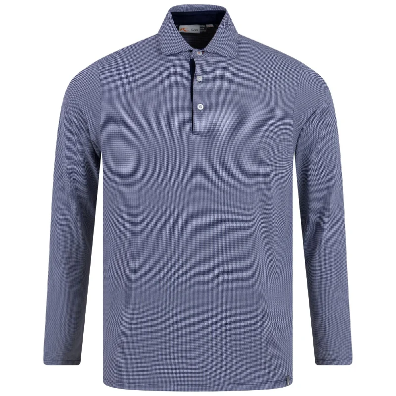 Ashton Comfort Fit Luxe Tech LS Polo Atlanta Blue - AW24