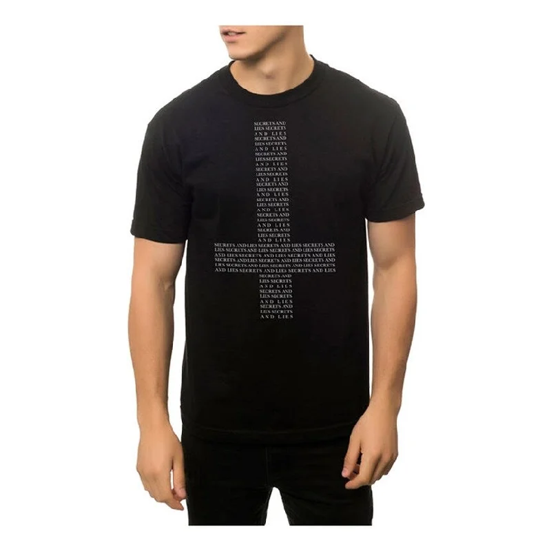 Black Scale Mens The Secrets And Lies Graphic T-Shirt, Black, Small